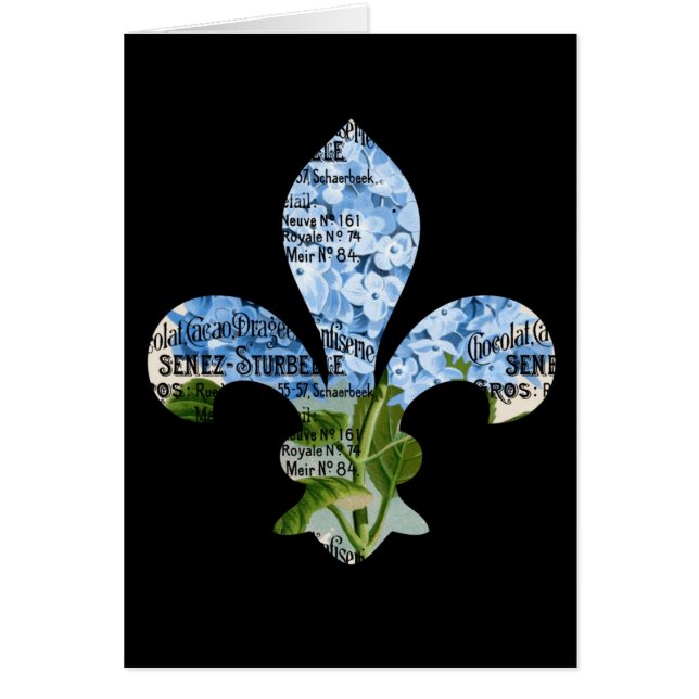 Carte d'hortensia de French Fleur de Lis Blue (Devant)