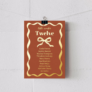 Carte d'huile à Mariage rétro Coquette Bow