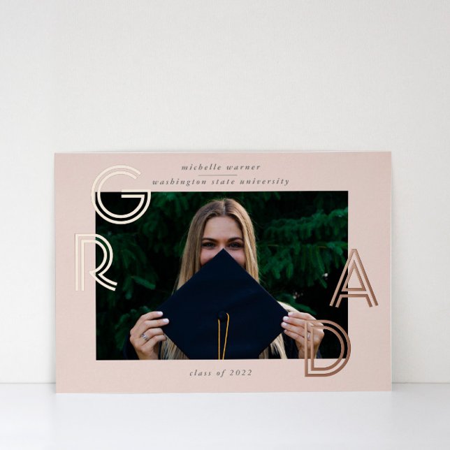 Carte d'huile Faire-part pour diplômés de script m (Créateur téléchargé)