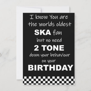 Carte d'humeur d'anniversaire de SKA