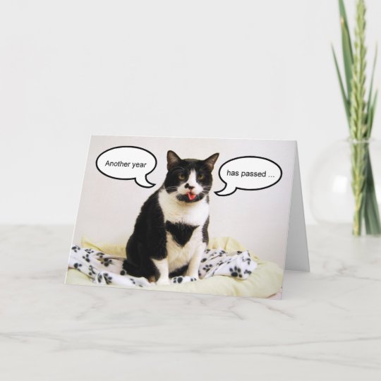 Carte D Humour D Anniversaire De Chat De Smoking Zazzle Fr