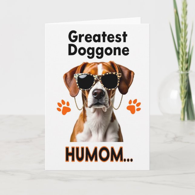 Carte d'humour de chien à imprimé léopard (Devant)
