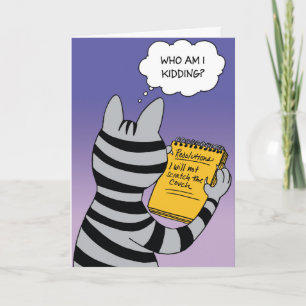 Carte d'humour de nouvelle année de résolutions de