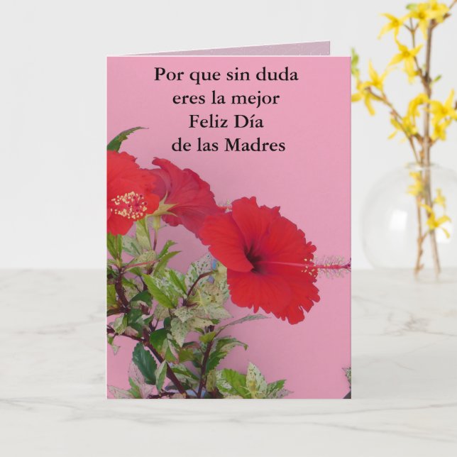 Carte Dia de Las Madres eres la mejor 221 (Fleur jaune)