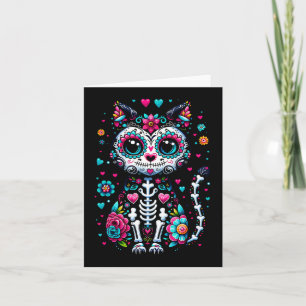 Carte Dia De Los Muertos Cinco De Mayo Chat Crâne de Suc