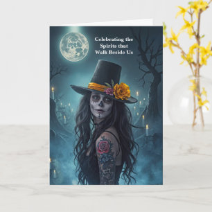Carte Dia de los Muertos Jour de la Jolie Dame Morte