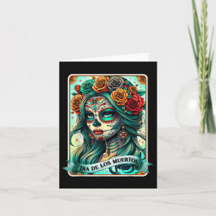 Carte Dia De Los Muertos Rose Flower Woman Day Du De De