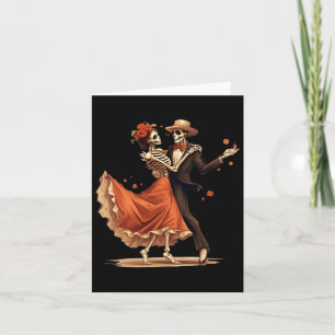 Carte Dia De Los Muertos Skeletons Dansons Fête Mexicain