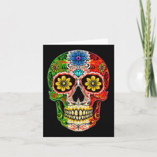 Carte Dia De Muertos Cinco De Mayo Sugar Crâne Mexicaine