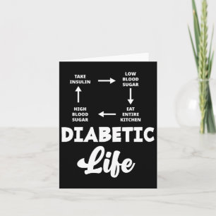 Carte Diabète amusant Type 1 Diabète T1d Diabète Décerné