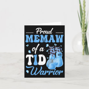 Carte Diabète de type 1 Sensibilisation Memaw fière d'un