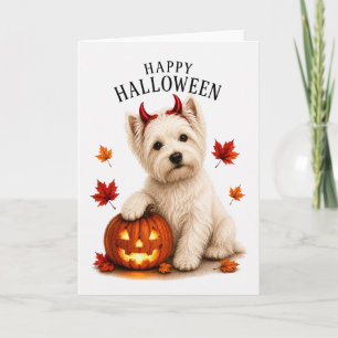 Carte Diable de chien Westie Highland White