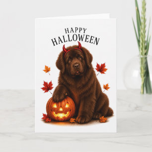 Carte Diable d'Halloween Terre-Neuve