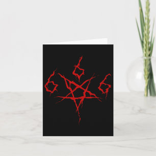 Carte Diable Satan Satanique 666 Pentagramme Occulte Hor