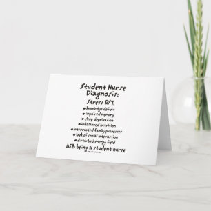 Carte Diagnostic de l'infirmière étudiante : stress