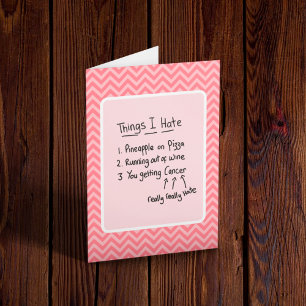 Carte Diagnostiqué cancer humour léger 