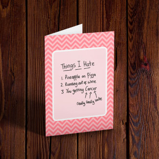 Carte Diagnostiqué cancer humour léger 