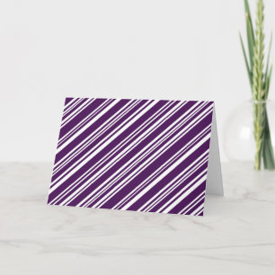 Carte Diagonale en bandes violettes et blanches