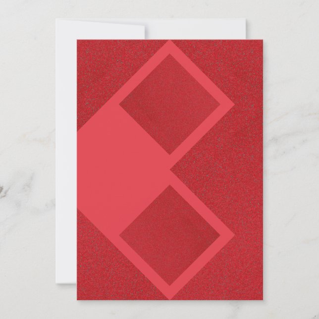 Carte Diamant Moderne Rouge Tomate – Personnalisab (Devant)