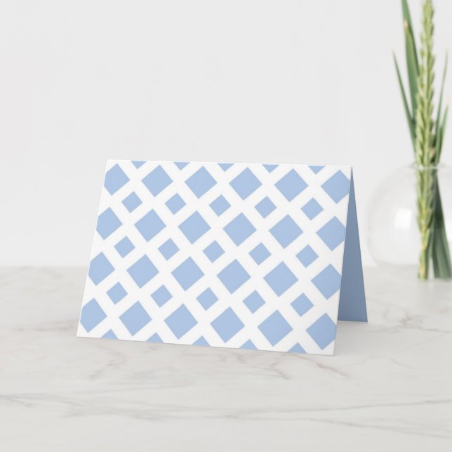 Carte Diamants bleu clair sur blanc (Devant)