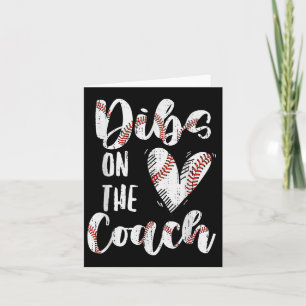 Carte Dibs Sur L'Entraîneur Baseball Femme Funny Sports