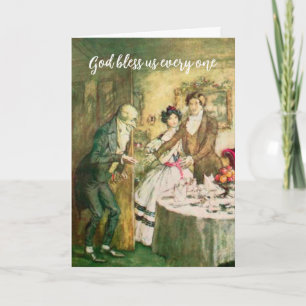 Carte Dickens Scrooge Illustration Vintage Noël