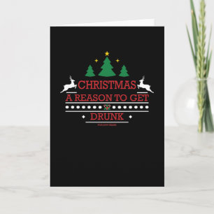 Carte Dicton de Noël drôle sur l'alcool