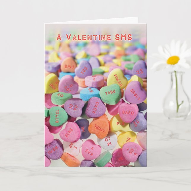 Carte Did You Get My Candy Hearts Valentine MSG (Petite plante)