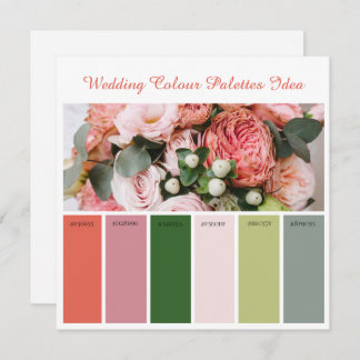 Carte d'idée Palettes couleur mariage
