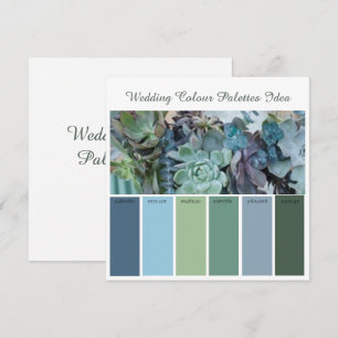 Carte d'idée Palettes couleur mariage