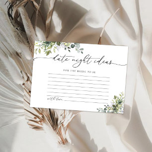 Carte d'Idées de Nuit Eucalyptus Vert Floral