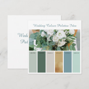 Carte d'idées de palettes de couleurs de mariage
