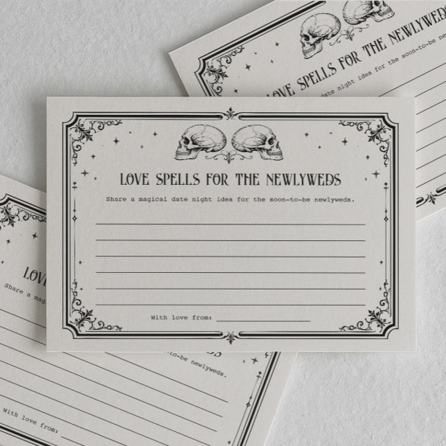 Carte d'idées de soirée de mariage gothique Skull  (Créateur téléchargé)