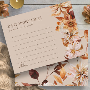 Carte d'idées de soirée en amoureux aux feuilles b