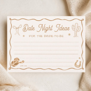 Carte d'idées de soirée en amoureux pour un mariag