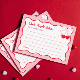 Carte d'idées de soirée en amoureux pour une Baby