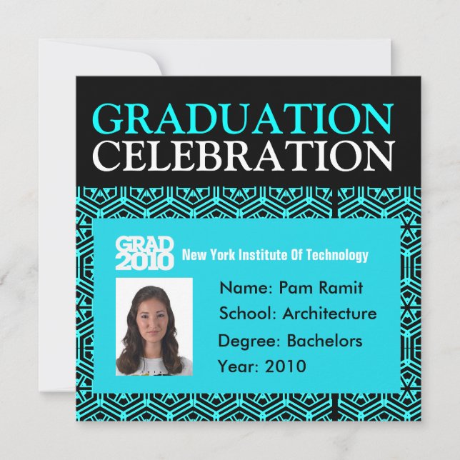 Carte d'identité avec photo de la fête de graduati (Devant)