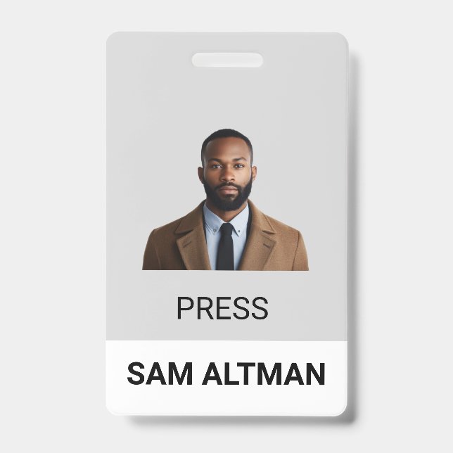 Carte d'identité de l'employé | Badge photo d'entr (Avant)