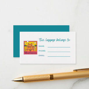 Carte d'identité des étiquettes de bagage