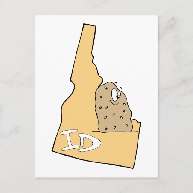 Carte d'identité Idaho & Idaho Potato Spud Dessin  (Devant)