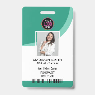 Carte d'identité moderne Badge QR d'employé d'en