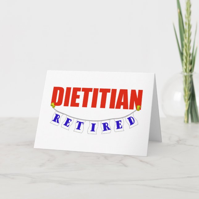 Carte Diététiste à la retraite (Devant)
