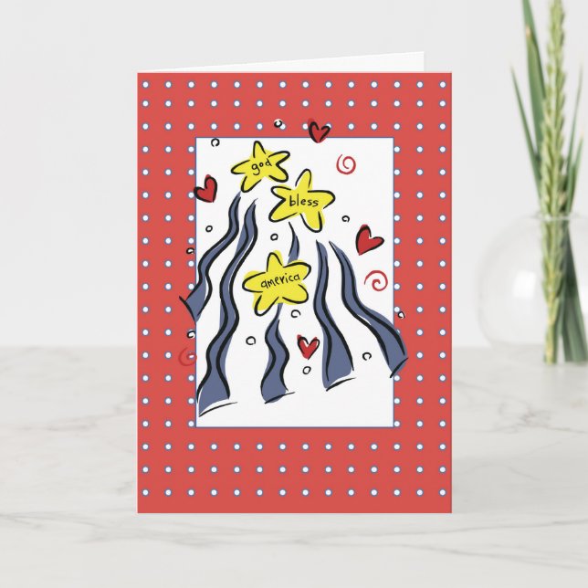 Carte Dieu 3307 bénissent l'Amérique (Devant)