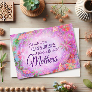Carte Dieu a créé la rose de la mère, une jolie inspirét