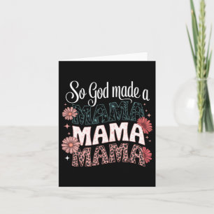 Carte Dieu a fait une maman Floral Léopard Bonne fête de