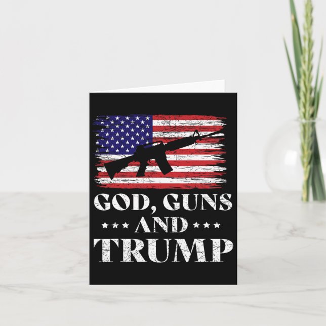 Carte Dieu Armes Et Trump  (Devant)