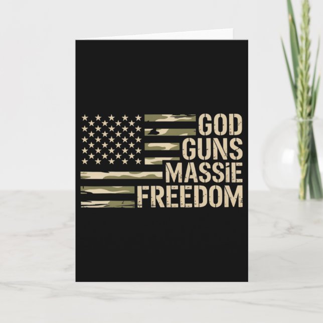 Carte Dieu Armes Mie Liberté Thomas Camouflage Drapeau É (Devant)