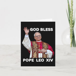 Carte Dieu Béni Nouveau Pape Léon Xiv Église catholique 