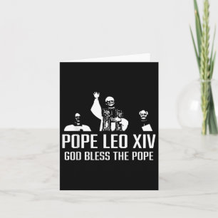 Carte Dieu Béni Pape Leo Xiv Portrait