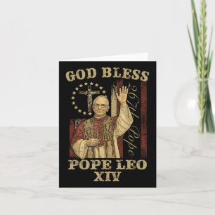 Carte Dieu Béni Pape Léon Xiv Cardinal Robert Prevost